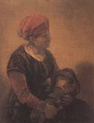 Barent fabritius Woman with a Child in Swaddling Clothes (mk33) Spain oil painting artist